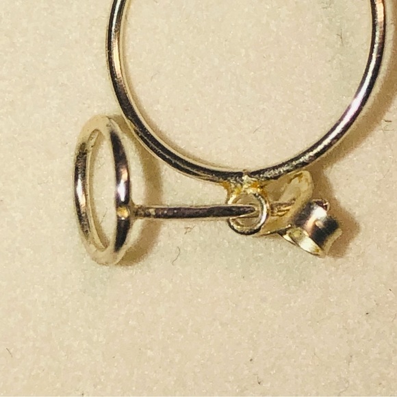 ๐
บ2 Way Sterling Silver Circle Stud Earrings Approx .6โ - Picture 2 of 6